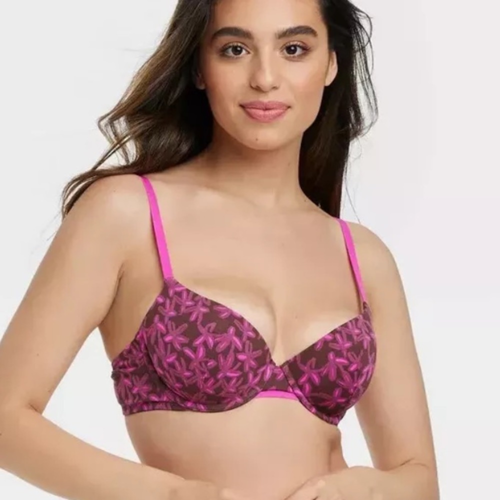 Women's Cotton Everyday Demi T-Shirt Bra - Auden Sz 40D NEW